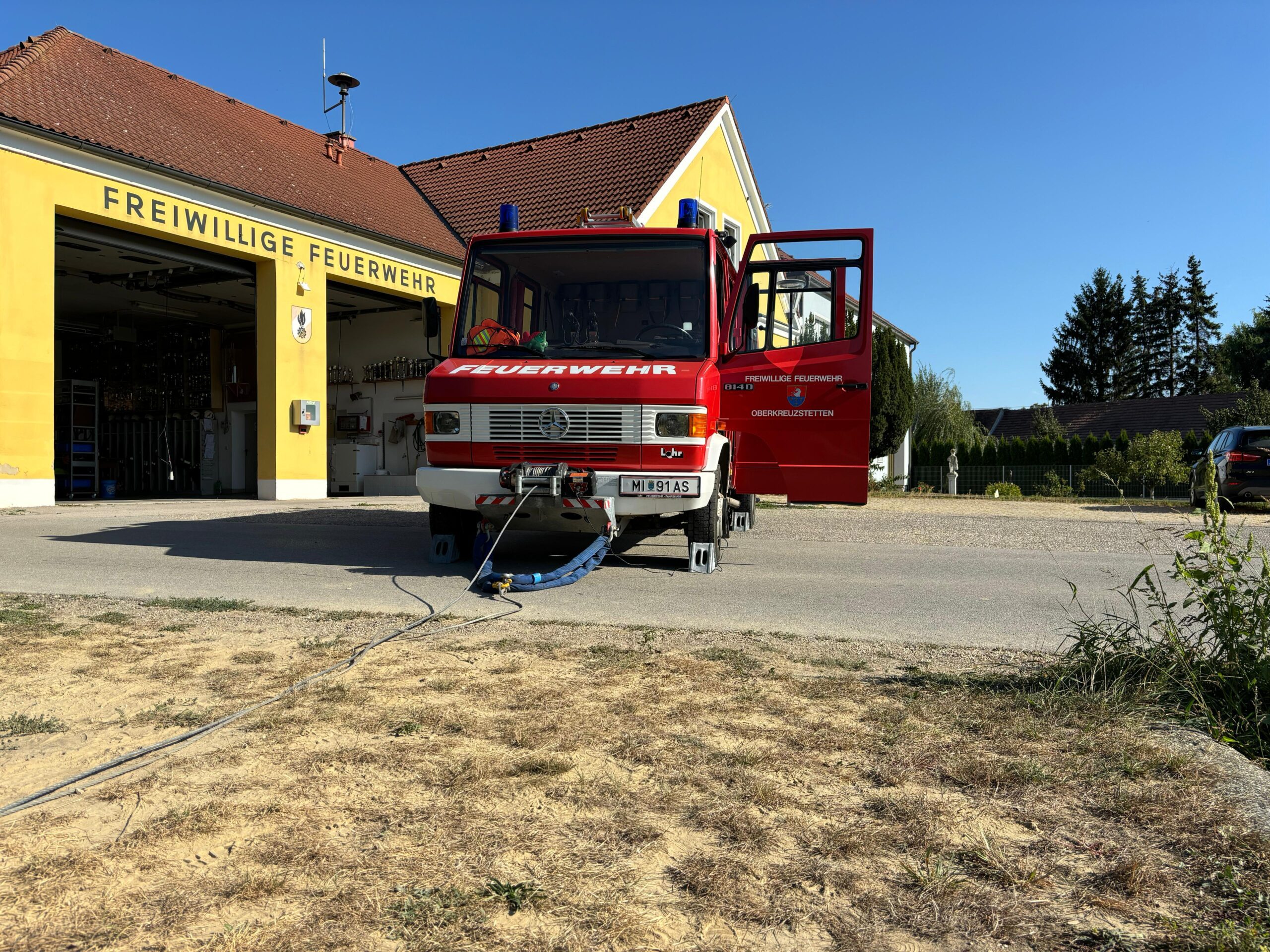 Stationsübung „Seilwinde, Löschangriff und Atemschutz“